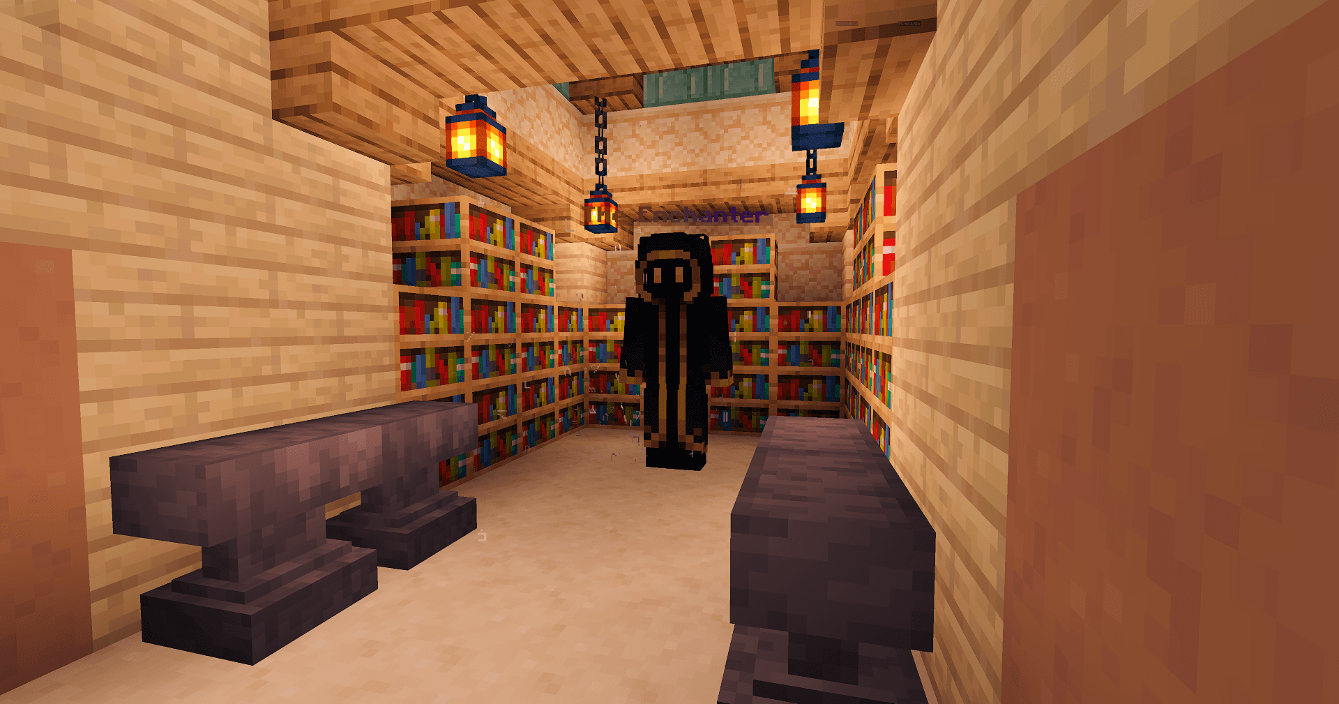 Enchanter library room in NobleMC