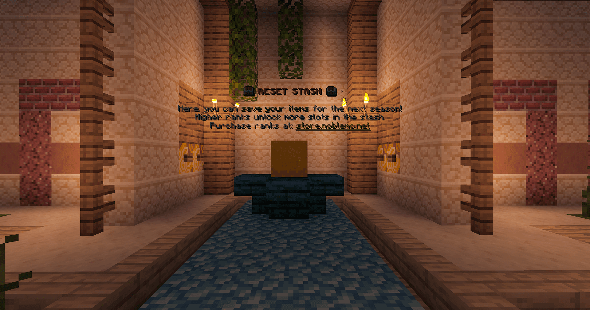 Reset stash hall in NobleMC