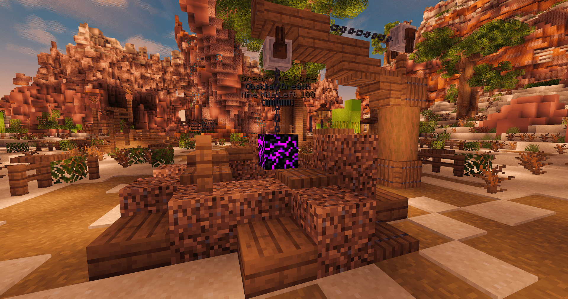 Farming Realm entrance gate in NobleMC